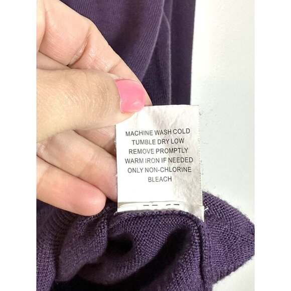 Vintage Haband Lions Den Sweater Large Mens‎ Purple V-Neck Pullover 70L Acrylic - Picture 5 of 8